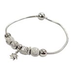 925 Sterling Silver Bead Charm Bracelet | Gift for her