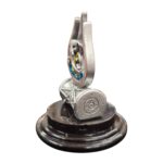 999 Pure silver Ganesha idol with Trishul | Pure Silver Car Dashboard Statue