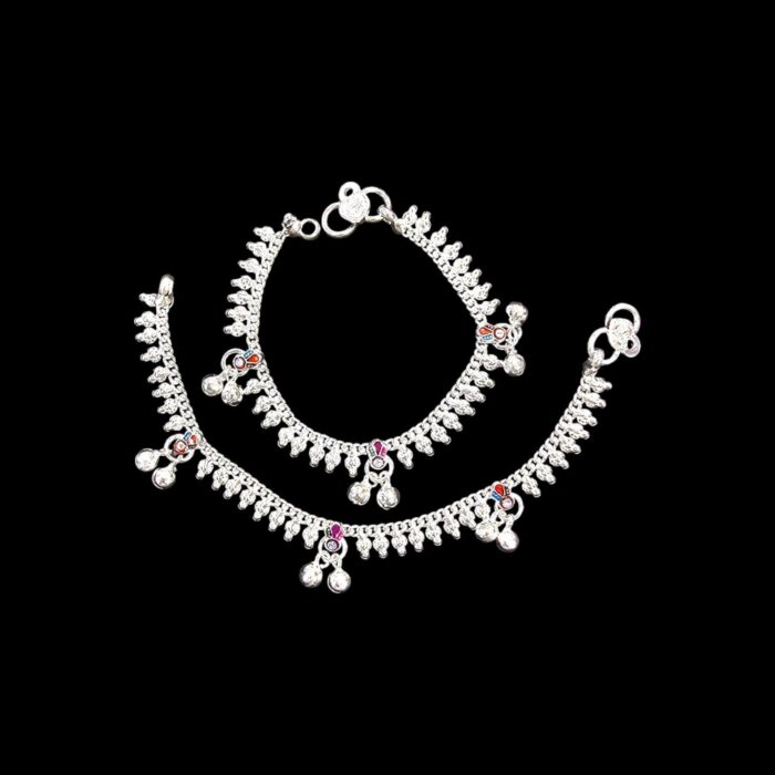 Pair of Pure Silver Baby Anklet - 5.5 inch