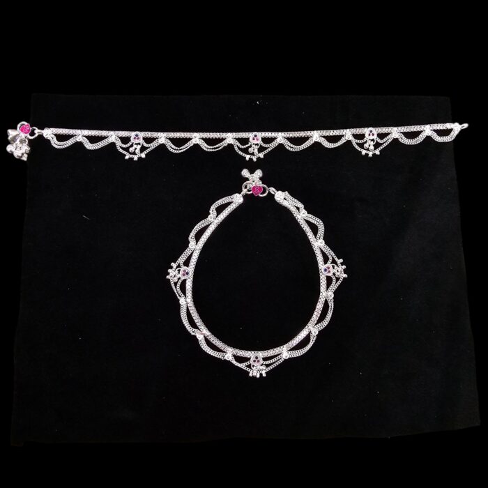 Pair of 925 sterling silver anklets | Pure Silver Anklets for adults | Gift for her | Chandi ki payal
