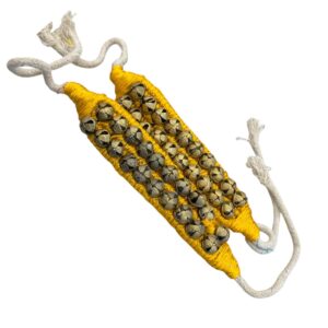 Dance Ghungroo with yellow pads - 3 line | Traditional Indian Dance Ghungroo for Bharatnatyam