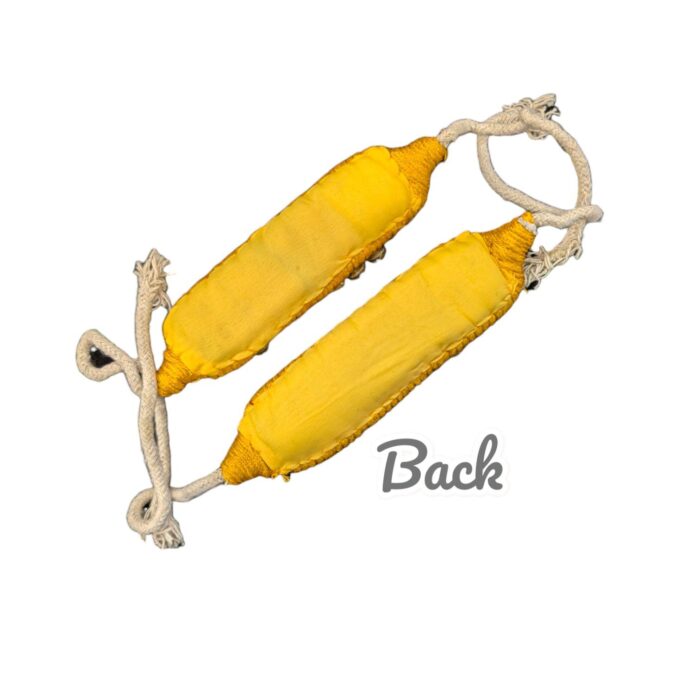 Dance Ghungroo with yellow pads - 3 line | Traditional Indian Dance Ghungroo for Bharatnatyam