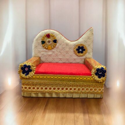 Sofa Singhasan - Ganpati Singhasan - Large - with box | Laddu Gopal Singhasan