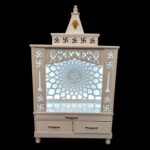 Large Size Wooden Mandir | Temple for Home in Canada and USA | Wooden Pooja Mandir with Led Backlight