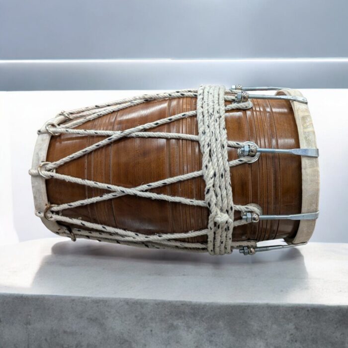 Wooden Dholak - 17 inch | Indian Folk Musical Instrument - Dholki