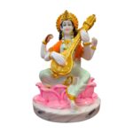 Goddess Saraswati Idol - 9 inch | Saraswati Statue - Image 2