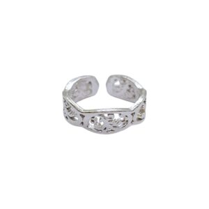 Pair of Pure Silver Toe Rings | Adjustable Toe rings