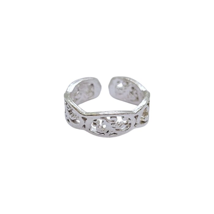 Pair of Pure Silver Toe Rings | Adjustable Toe rings