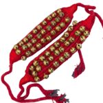 Dance Ghungroo with Red Cushion Pads - 3 line | Traditional Indian Dance Ghungroo for Bharatnatyam
