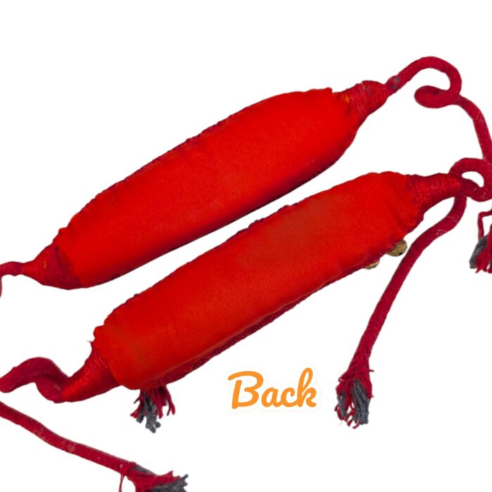 Dance Ghungroo with Red Cushion Pads - 3 line | Traditional Indian Dance Ghungroo for Bharatnatyam