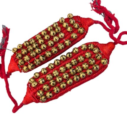 Dance Ghungroo with Red pads - 4 line | Traditional Indian Dance Anklets