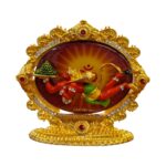 Hanuman flying with om backdrop