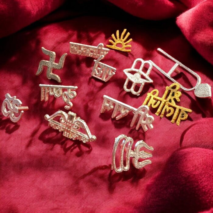 Forehead Tilak Stamp Combo | Chandan tika with Plate and 12 Types Metal tika Stamp