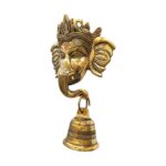 Ganesha Brass wall hanging | Hanging with Bell