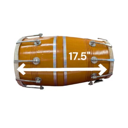 Handmade Wood Dholak - 17.5 inch | Nut and Bolt Dholki