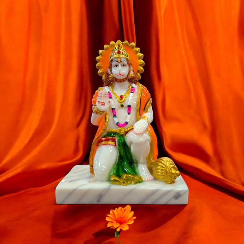 Hanuman Idol - 5.5 inch | Hanuman Statue - Marble finish