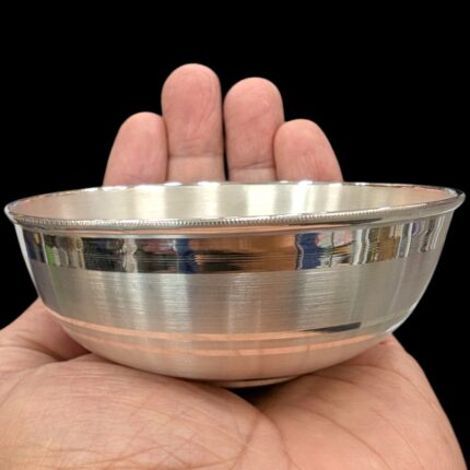 Pure Silver Bowl | 3.6 inch pure Silver katori