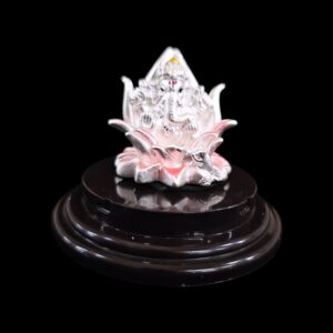 Pure silver Ganesha idol | Pure Silver Car Dashboard Statue | Silver Idol for Gift