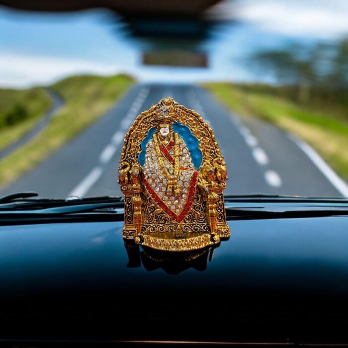 Sai Baba on throne | Car Dashboard Idol