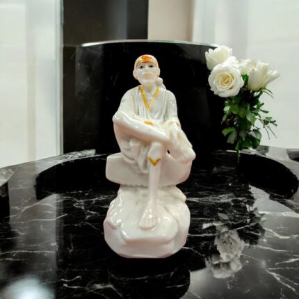 Shirdi Sai Baba Statue - White | Marble finish