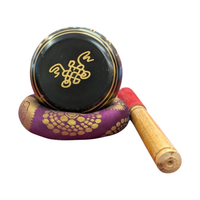Black colored Brass Singing Bowl set
