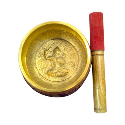 Brass Singing Bowl - Grey- 4.5 Inch | Tibetan singing bowl sets for beginners