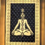7 Chakra Meditation Tapestry | Black with Gold