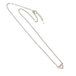 Pure Silver Open heart Pendant with Chain | 925 Sterling Silver Necklace