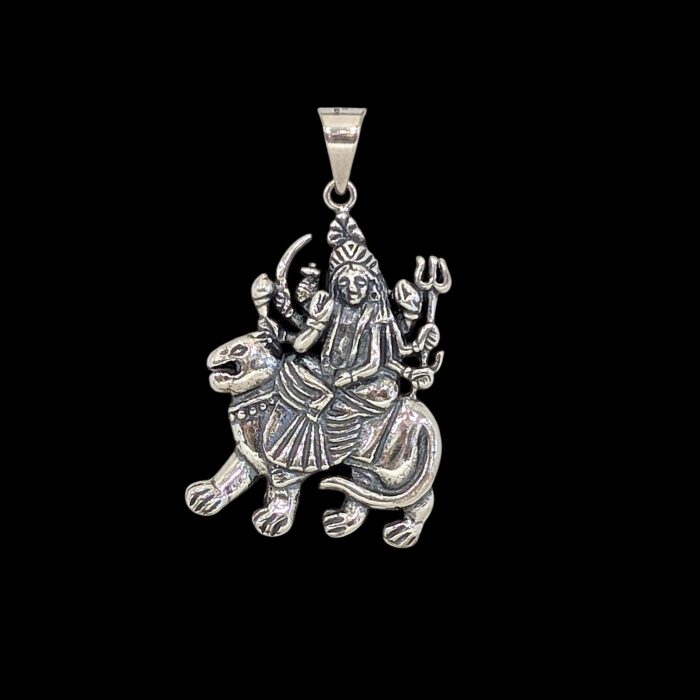 Pure Silver Ambe Maa Pendant | Durga Mata Chandi Ka pendant