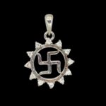 Pure Silver Swastik Pendant - 925 Sterling Silver for Men and Women