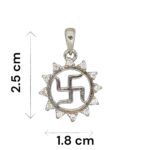 Dimension of the Pure Silver Pendant - 925 Sterling Silver pendant in Canada and USA
