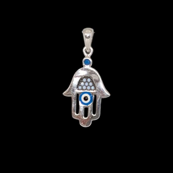 925 Sterling Silver Small Hamsa Pendant - Image 1