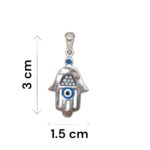 925 Sterling Silver Small Hamsa Pendant - Image 2