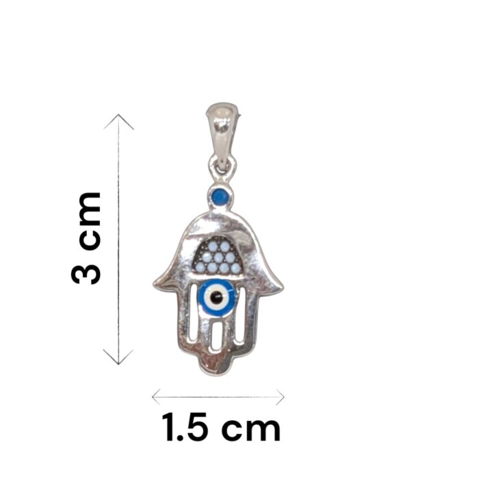 925 Sterling Silver Small Hamsa Pendant - Image 2