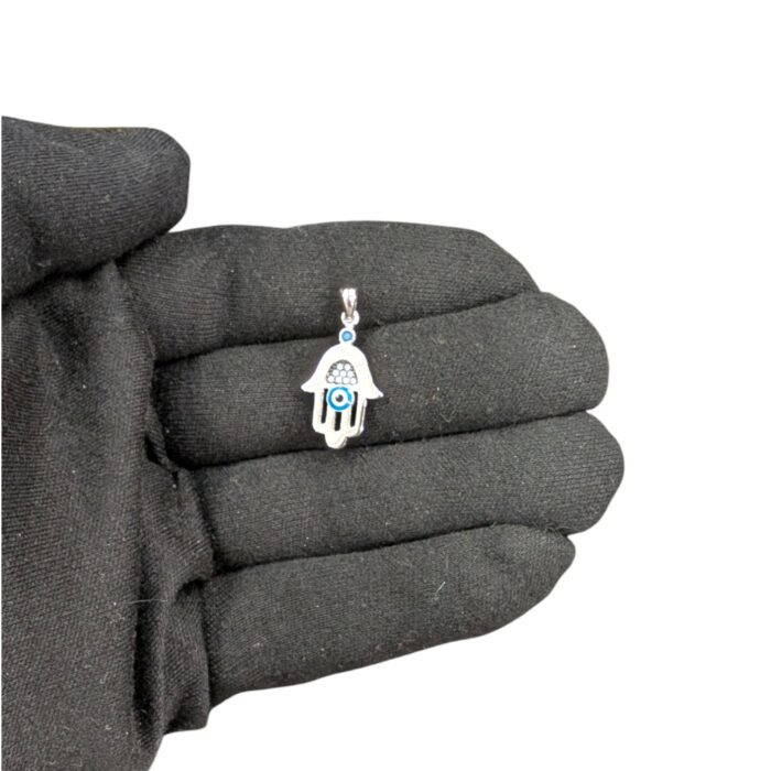 925 Sterling Silver Small Hamsa Pendant - Image 3