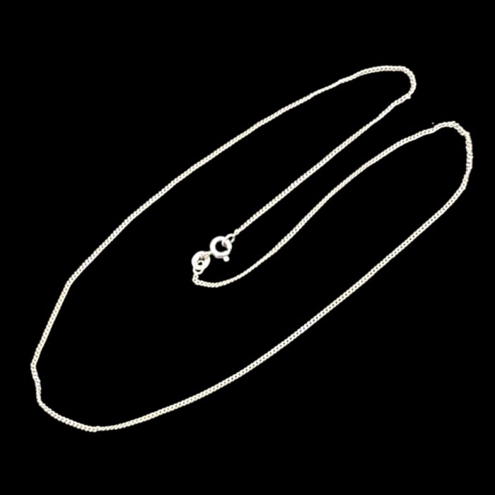 925 Sterling Silver 1mm Curb Chain - 18 inch - Image 1