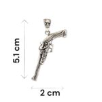 925 Sterling Silver Pistol Pendant - Image 2