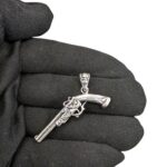 925 Sterling Silver Pistol Pendant - Image 3