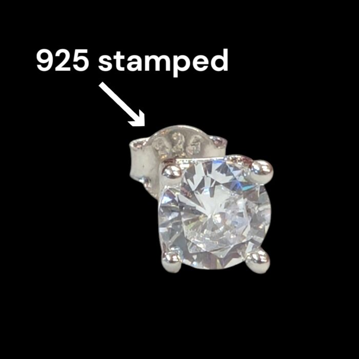 925 sterling silver stamped earrings