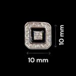 Dimensions of 925 Sterling Silver Stud Earrings