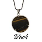 Back side of the Natural Tiger eye stone pendant