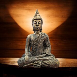Meditating Buddha Statue with charcoal finish | Perfect for Meditation Room