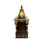 Wall Mountable Small Wooden home Temple - Dark Brown