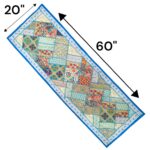 Patchwork Indian table runner - Turquoise - Image 5