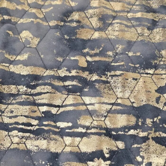 Luxurious Table runner | Padded with Grey and Gold hues