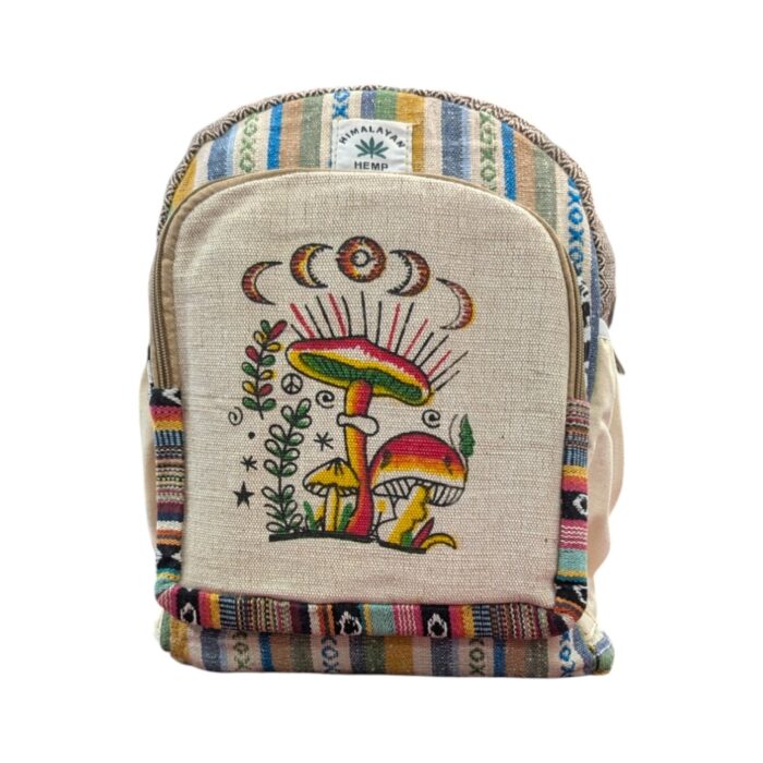 Stylish Handmade Backpack -13 inch - Mushroom
