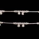 Pair of Pure Silver Anklet - 6.5 inch | Pure silver anklet for baby