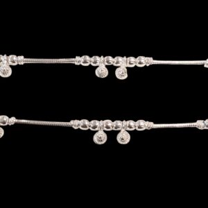 Pair of Pure Silver Anklet - 6.5 inch | Pure silver anklet for baby