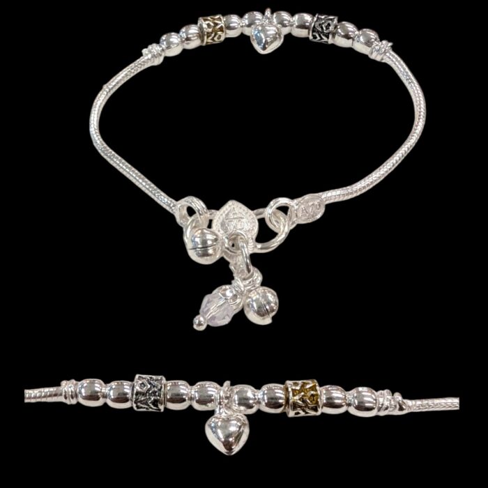 Pure Silver Anklet - 6.5 inch | Pure silver anklet for baby