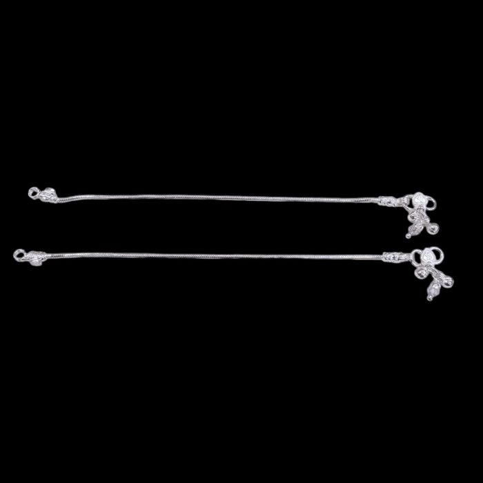 Pair of Pure Silver anklets - 7.5 inch | Great Gift Idea